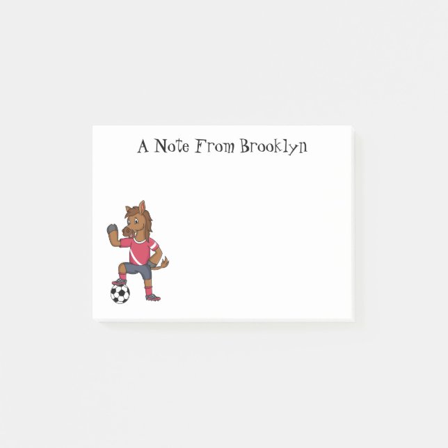 Notas Post-it® Personalizado de fútbol divertido y divertido (Anverso)