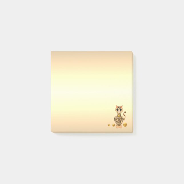 Notas Post-it® Personalizado de gato de tigre mate (Anverso)