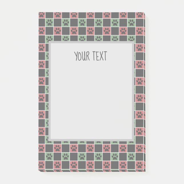 Notas Post-it® Personalizado de impresión de papel de perro con p (Anverso)