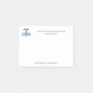 Notas Post-it® Personalizado de la CRNA Certificado de enfermero