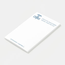 Notas Post-it® Personalizado de la CRNA Certificado de enfermero 