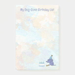 Notas Post-it® Personalizado de la lista de cumpleaños de mi perr