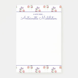 Notas Post-it® Personalizado de lavadora rosa rosa floral de colo