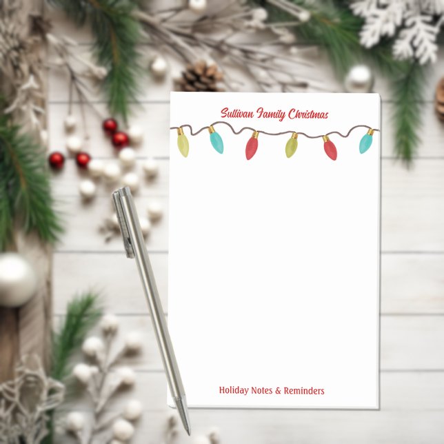 Notas Post-it® Personalizado de luces de cadena de Navidades retr (Subido por el creador)