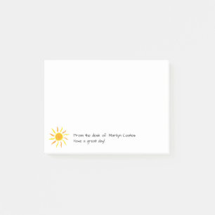 Notas Post-it® Personalizado de mensajes positivos soleado