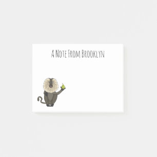 Notas Post-it® Personalizado de mono de burro con cola de león di