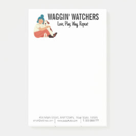 Notas Post-it® Personalizado de negocios Dog Sitting