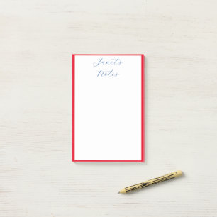 Notas Post-it® Personalizado de nombres monogramados de bordes ro