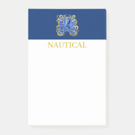 Notas Post-it® Personalizado de Octopus de Bote Beach House