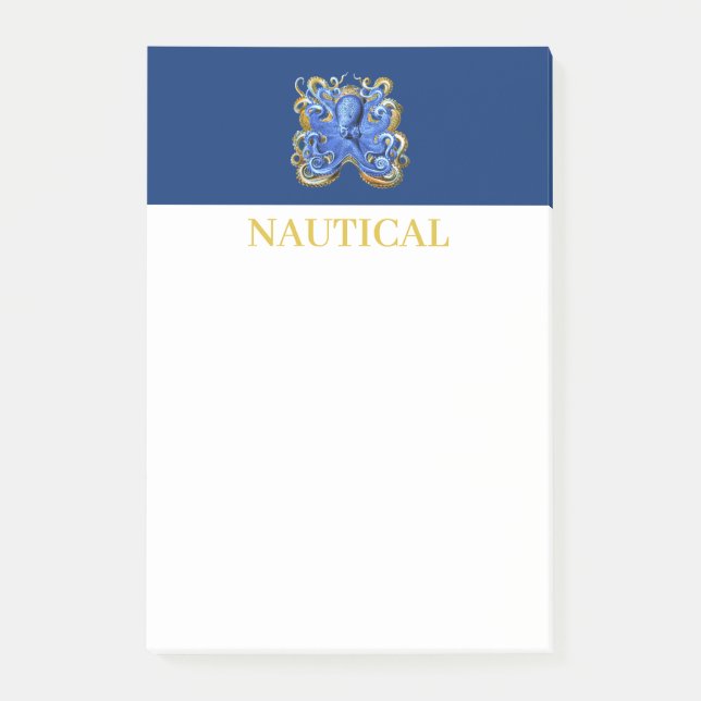 Notas Post-it® Personalizado de Octopus de Bote Beach House (Anverso)