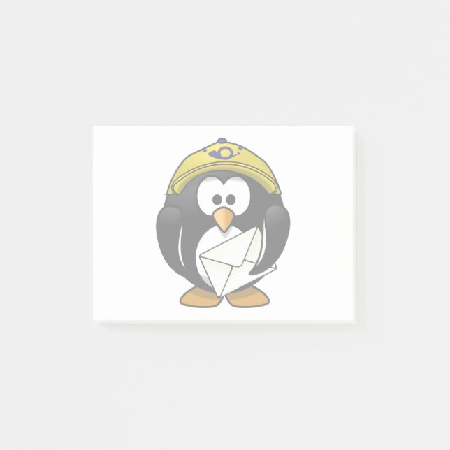 Notas Post-it® Personalizado de pájaro de Postman Penguin (Anverso)