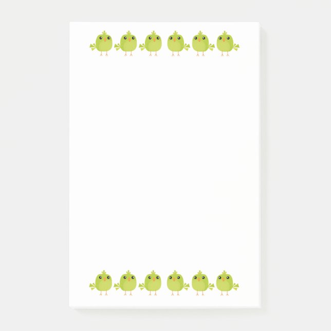 Notas Post-it® Personalizado de pájaro verde (Anverso)