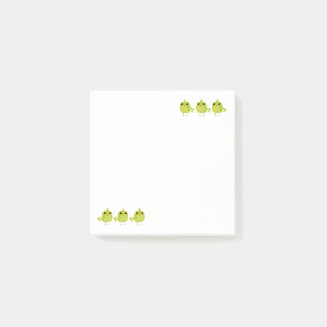 Notas Post-it® Personalizado de pájaro verde (Anverso)
