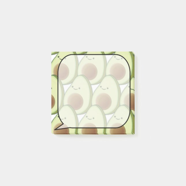 Notas Post-it® Personalizado de patrón de aguacate Personalizado  (Anverso)