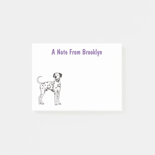 Notas Post-it® Personalizado de perro dalmatiano (Anverso)