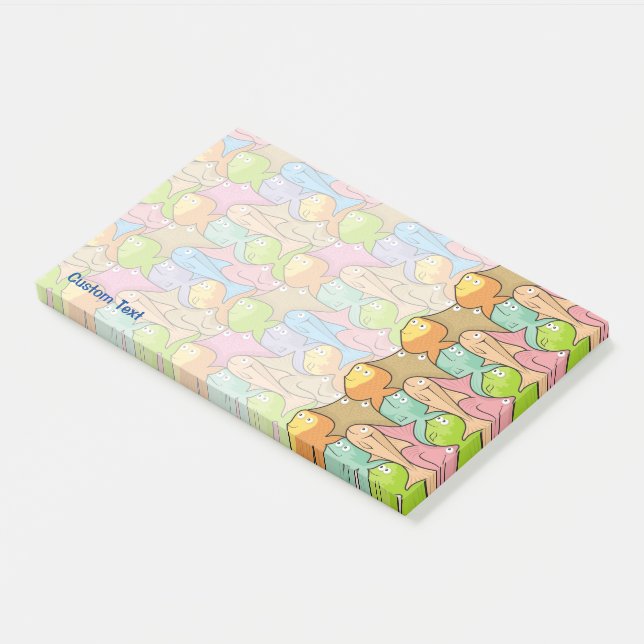 Notas Post-it® Personalizado de pescado (En perspectiva)