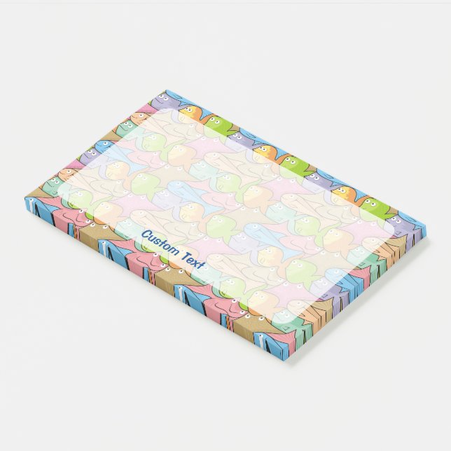 Notas Post-it® Personalizado de pescado (En perspectiva)
