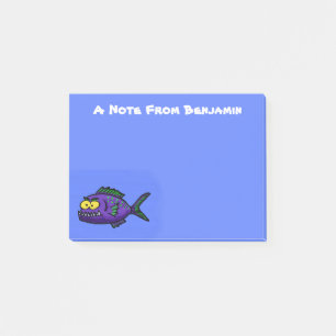 Notas Post-it® Personalizado de pescado piraña