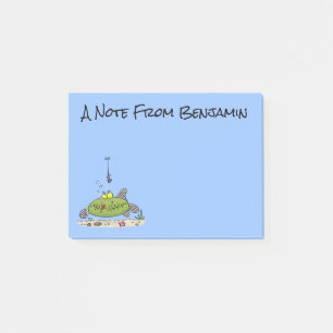 Notas Post-it® Personalizado de pescadores de peces gordos y hamb