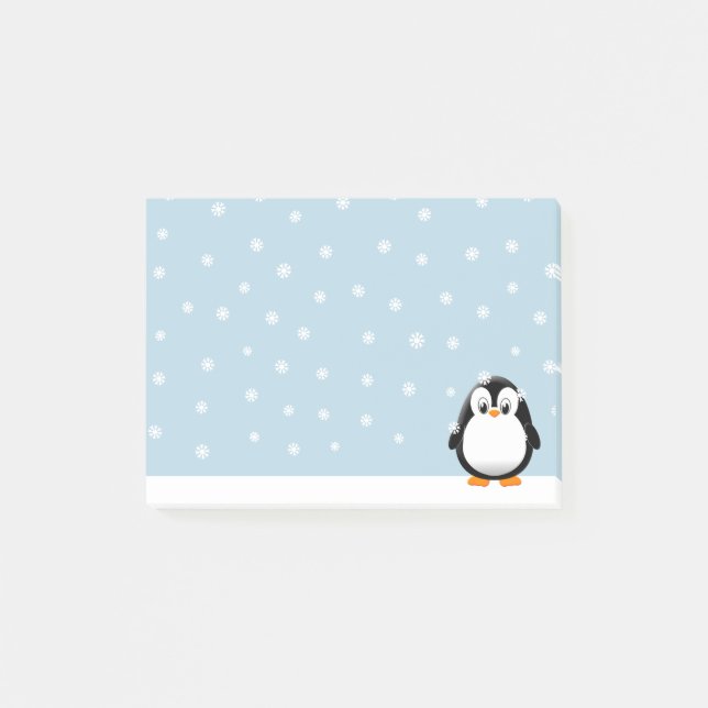 Notas Post-it® Personalizado de pingüino lindo Personalizado de n (Anverso)