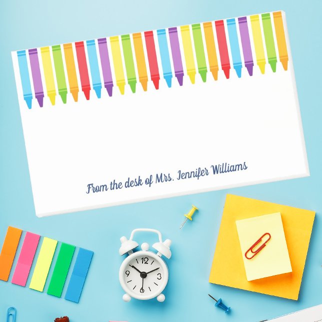 Notas Post-it® Personalizado de Rainbow Crayon, profesor de insti (Subido por el creador)