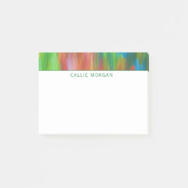 Notas Post-it® Personalizado de rayas pintadas de colores