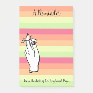 Notas Post-it® Personalizado de recordatorio de bandas Sherbet de