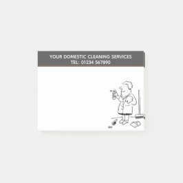 Notas Post-it® Personalizado de servicios de limpieza doméstica p