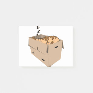 Notas Post-it® Personalizado de sueño de caja de gato Cansado Zzz