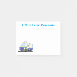 Notas Post-it® Personalizado de un camión de helados alegre