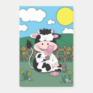 Notas Post-it® personalizado de vaca chiquita
