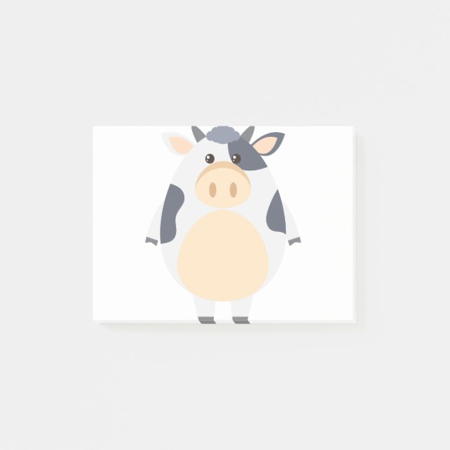 Notas Post-it® personalizado de vaca cuajo (Anverso)