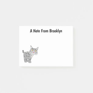 Notas Post-it® Personalizado del lince del bobcat medio