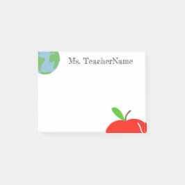 Notas Post-it® Personalizado del mundo y Apple