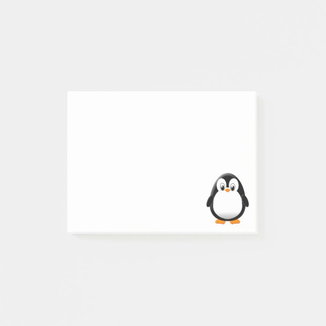 Notas Post-it® Personalizado del Personalizado de Pingüino Cute (Anverso)