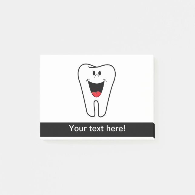 Notas Post-it® Personalizado dental feliz (Anverso)