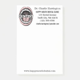 Notas Post-it® Personalizado Dentista Post-It anota