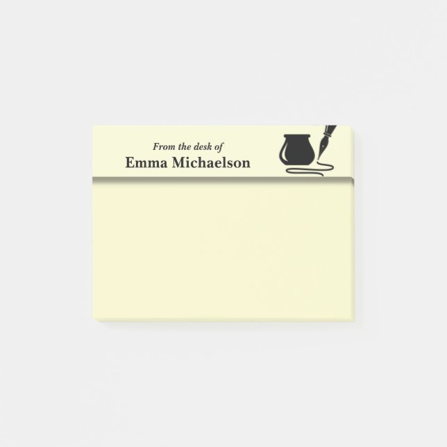 Notas Post-it® Personalizado desde la oficina, amarillo (Anverso)