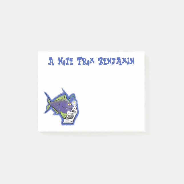 Notas Post-it® Personalizado divertida de pescados y mariscos (Anverso)