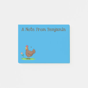 Notas Post-it® Personalizado divertido de pollo rústico y caprich