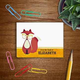 Notas Post-it® Personalizado dulce Rojo Fox personalizado