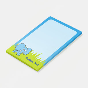 Notas Post-it® Personalizado Elefante Azul