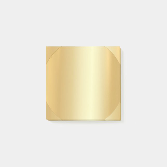 Notas Post-it® Personalizado Faux Gold Blank Elegante Plantilla M (Anverso)