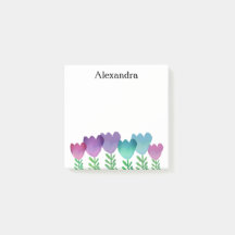 Personalizado floral de acuarela de color suave