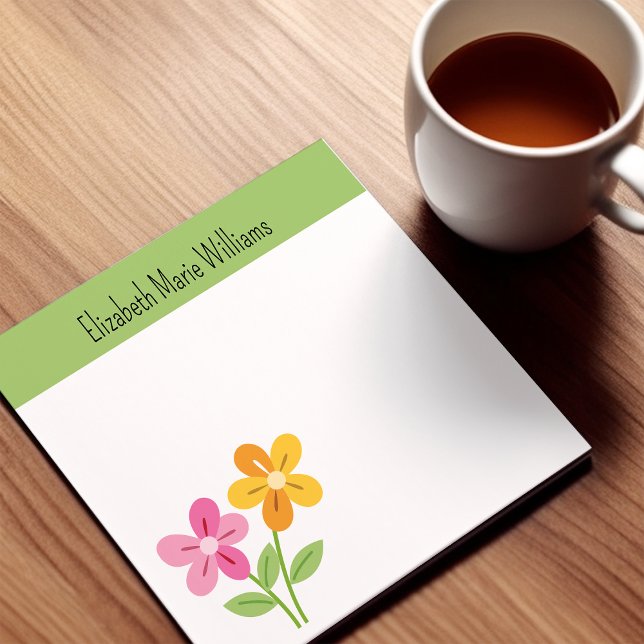 Notas Post-it® Personalizado Floral Rosa Amarillo (Subido por el creador)