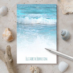 Notas Post-it® Personalizado fotográfico de olas azul turquesa de