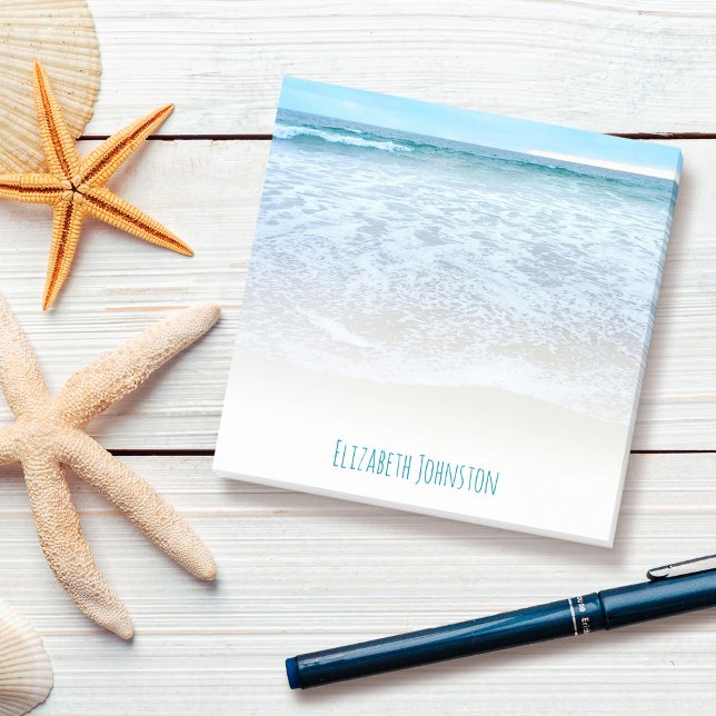 Notas Post-it® Personalizado fotográfico de olas de playa oceánic (Subido por el creador)