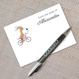 Notas Post-it® Personalizado Funny Cute Perro Cachorro Bicicleta
