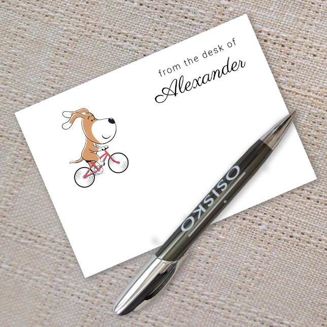 Notas Post-it® Personalizado Funny Cute Perro Cachorro Bicicleta (Subido por el creador)