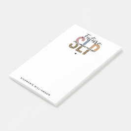 Notas Post-it® Personalizado Futuro SLP Speech Pathólogo Leopard 